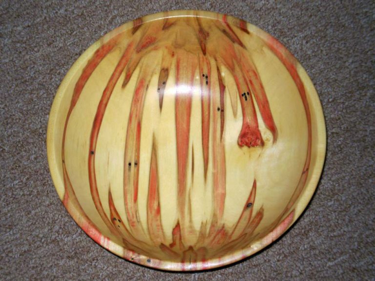 box Elder: 4.75 in. deep, 13 in. Diam.spectacular colors made by B.E beetle